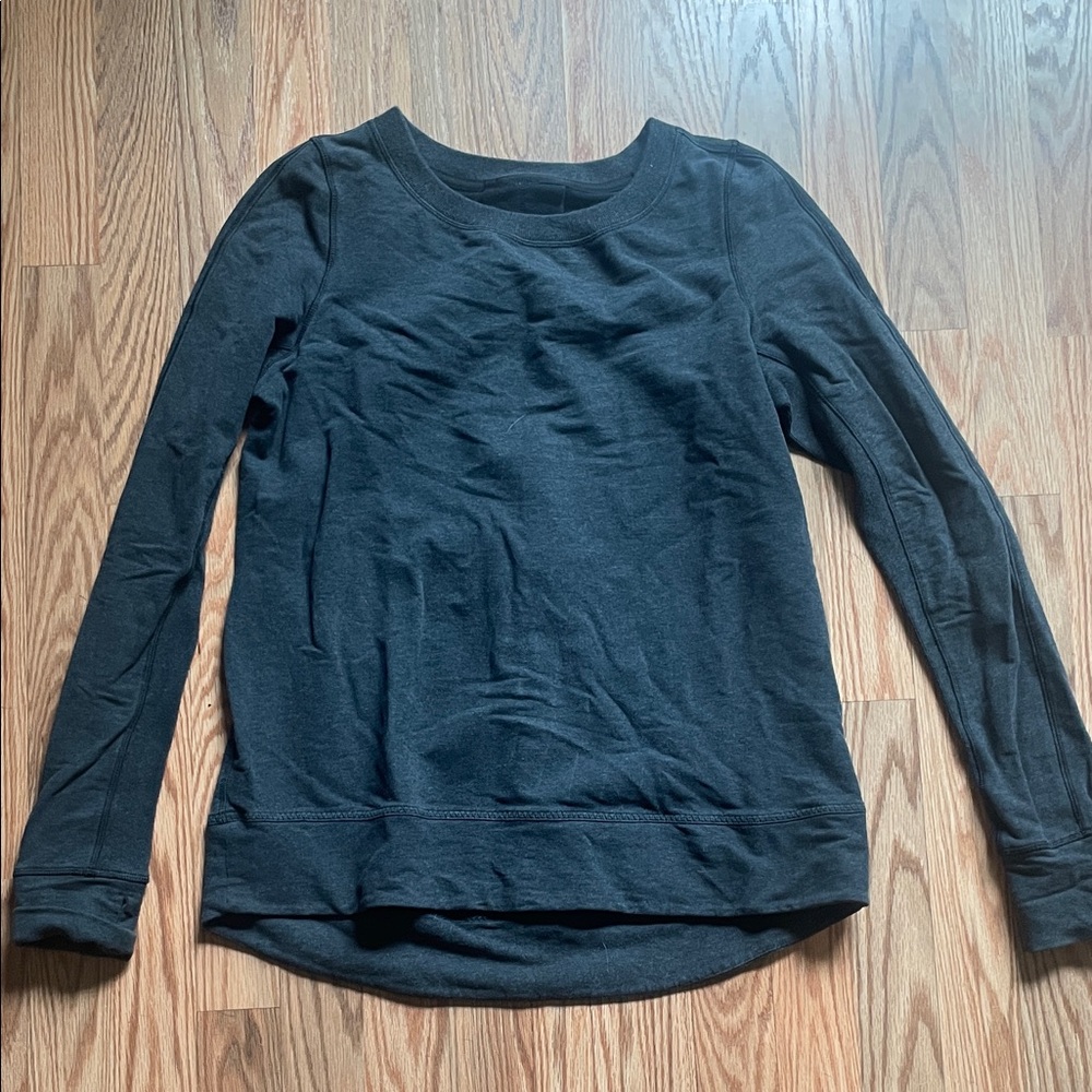 Lululemon charcoal gray crewneck sweatshirt.